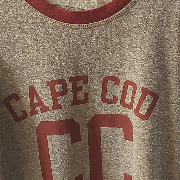 Cape Cod Vintage style college Grey and Burgundy Sweatshirt - Picture 2 of 12